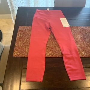 Lululemon Wunder Train HR CROP 23”in Vintage Rose, size 6, NWT, MSRP$98
